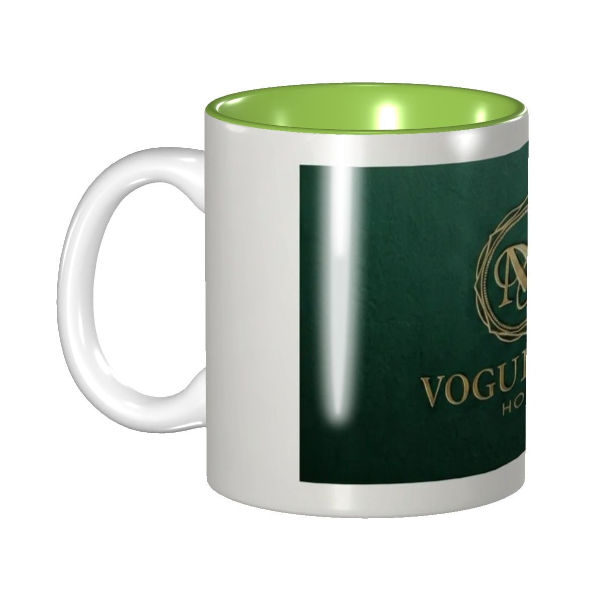Elegant Green Interior Ceramic Mug - Perfect for Home & Office Gift