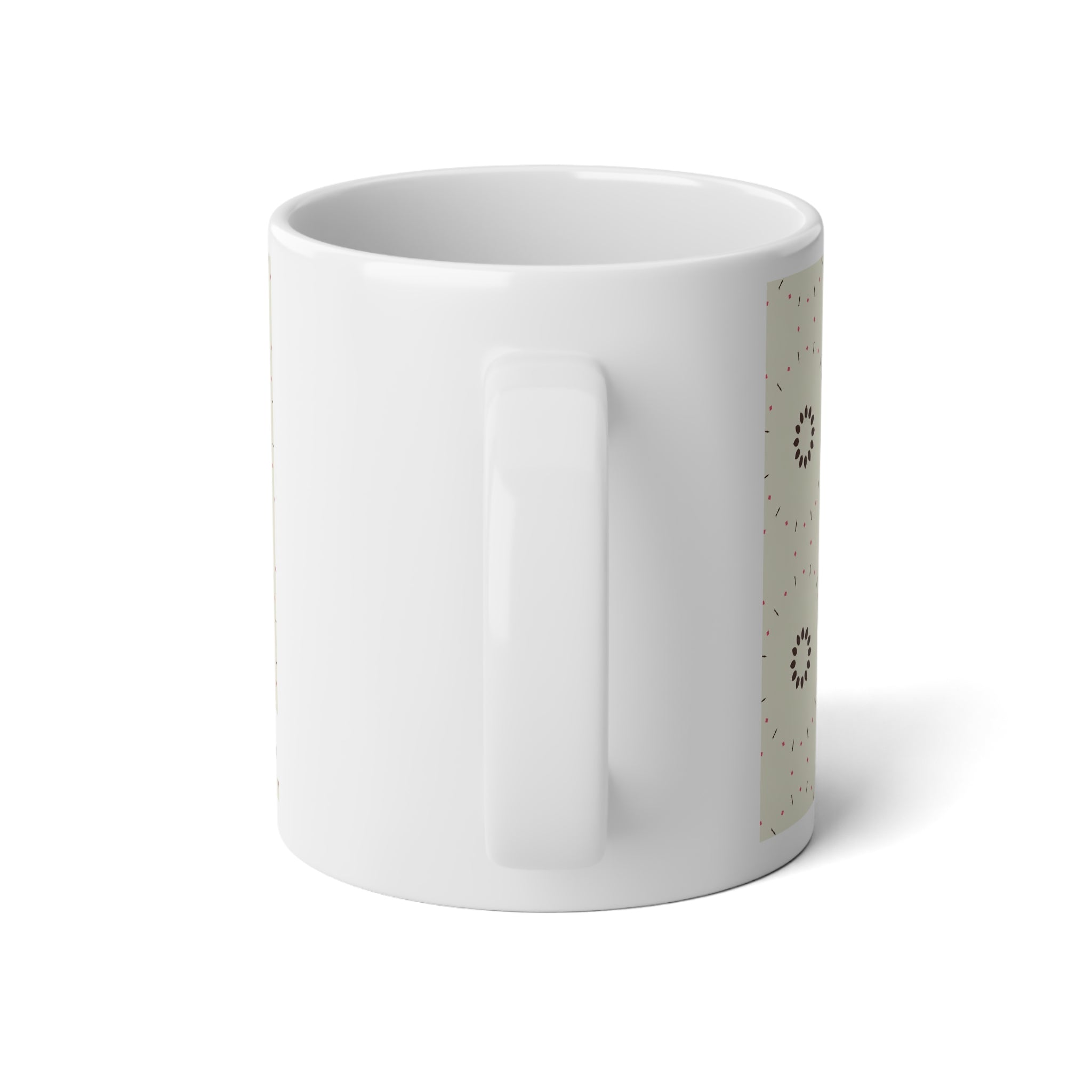 20oz Jumbo Mug — Minimal Neutral Floral Pattern Coffee Cup