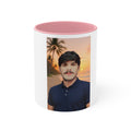 Personalized Photo Accent Mug — Beach Portrait Pink Interior