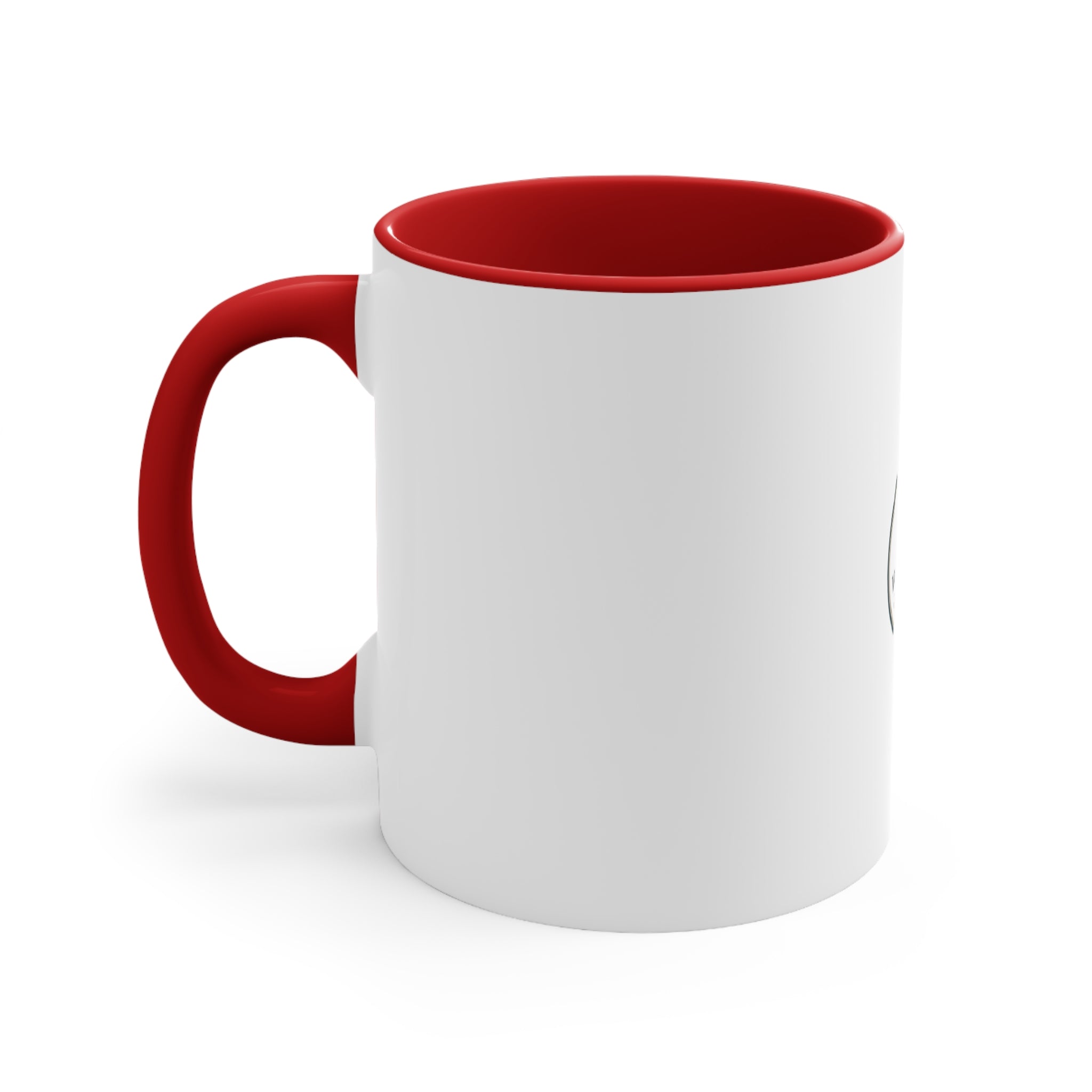 Vogue Miss Accent Mug — Pink Interior & Handle Coffee Cup with WM Logo
