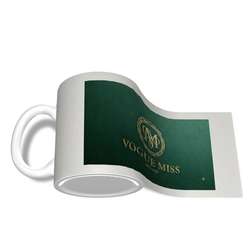 Elegant Green Interior Ceramic Mug - Perfect for Home & Office Gift