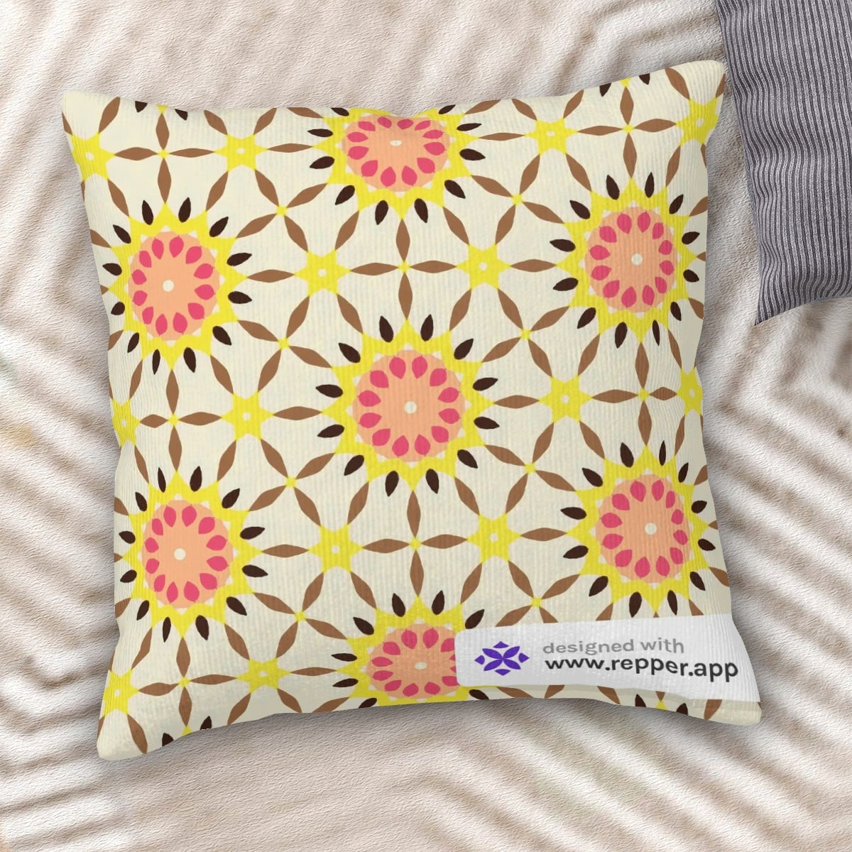 Stylish Modern Corduroy Throw Pillow Cover.