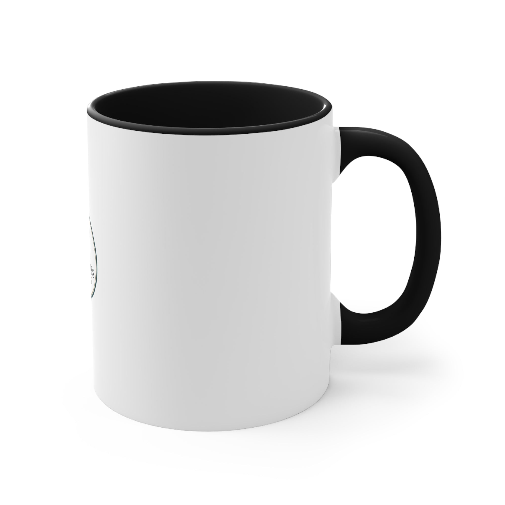 Vogue Miss Accent Mug — Pink Interior & Handle Coffee Cup with WM Logo