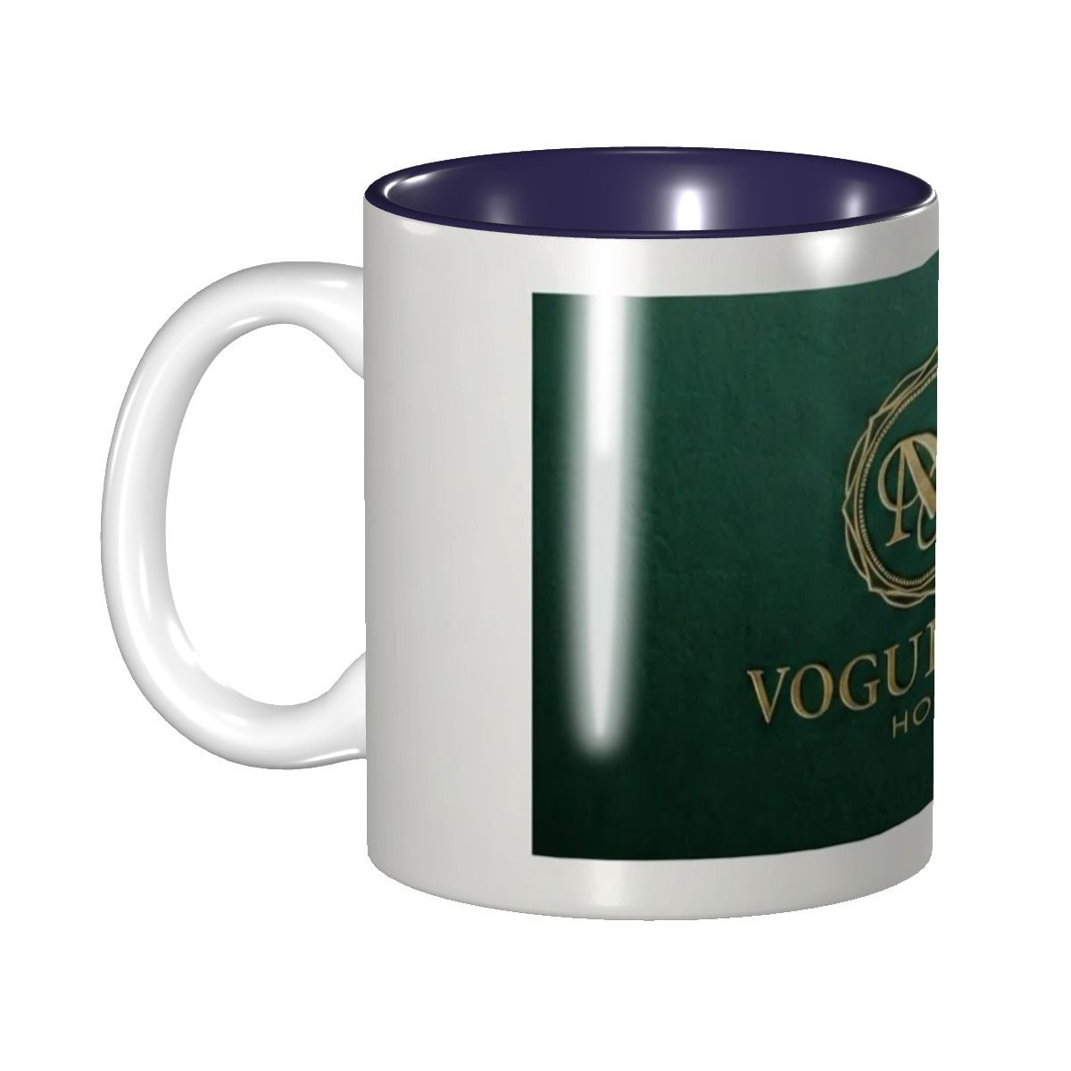Elegant Green Interior Ceramic Mug - Perfect for Home & Office Gift