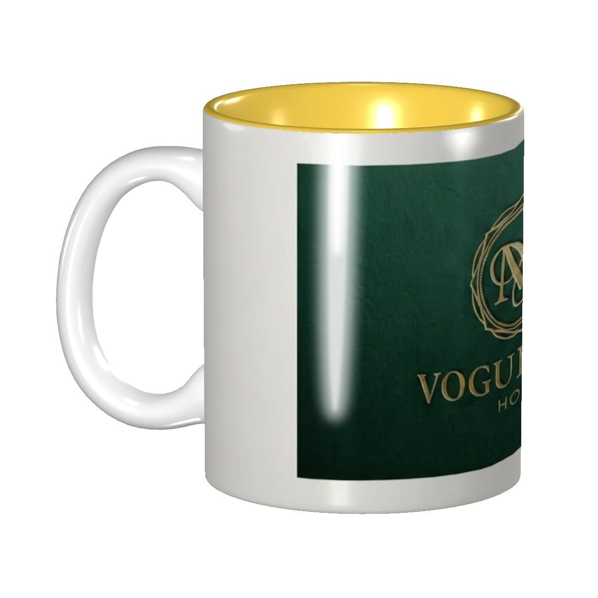 Elegant Green Interior Ceramic Mug - Perfect for Home & Office Gift