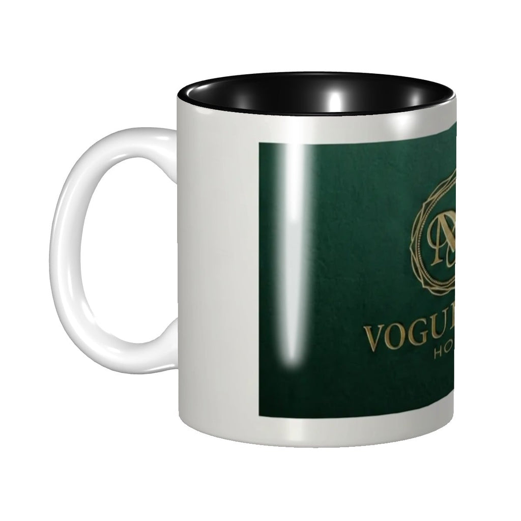 Elegant Green Interior Ceramic Mug - Perfect for Home & Office Gift