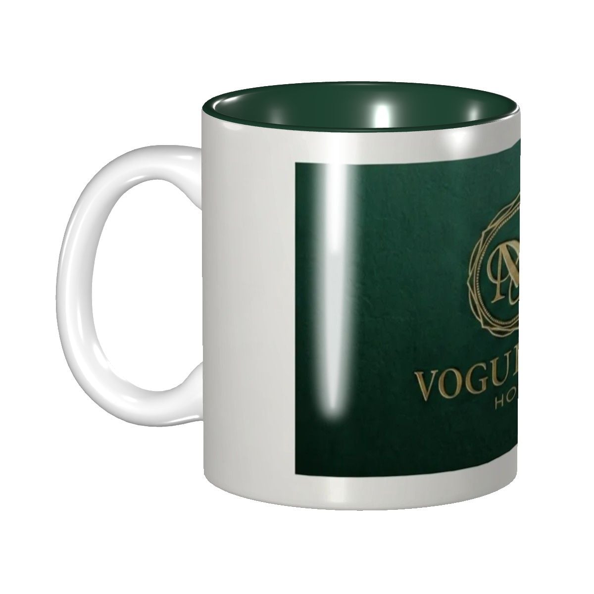 Elegant Green Interior Ceramic Mug - Perfect for Home & Office Gift