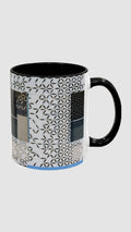Geometric Pattern Ceramic Coffee Mug - Elegant Modern Design