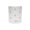 Minimalist White Polka Dot Ceramic Mug