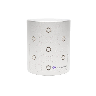 Minimalist White Polka Dot Ceramic Mug