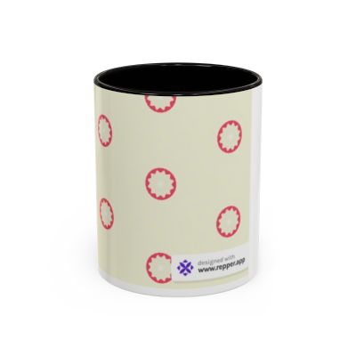 Minimalist Red Polka Dot Ceramic Coffee Mug